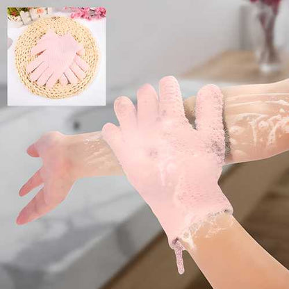 LuxScrub Five-Finger Bath Gloves: Ultimate Exfoliation