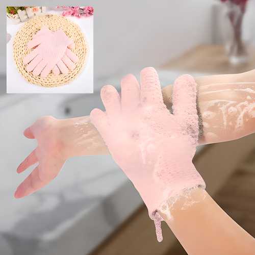 LuxScrub Five-Finger Bath Gloves: Ultimate Exfoliation