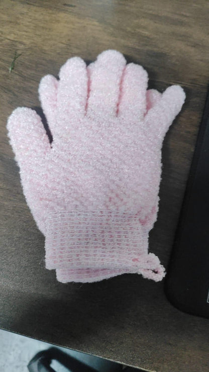 LuxScrub Five-Finger Bath Gloves: Ultimate Exfoliation