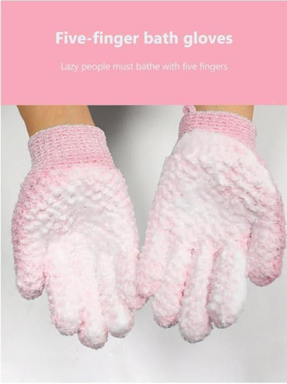 LuxScrub Five-Finger Bath Gloves: Ultimate Exfoliation