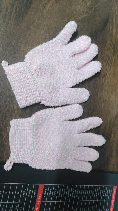 LuxScrub Five-Finger Bath Gloves: Ultimate Exfoliation