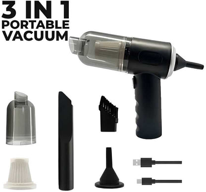 TriClean 3-in-1 Vacuum Cleaner: Home & Car Dust Buster