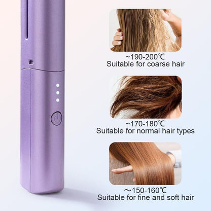 StylePro Mini Hair Straightener: Cordless & Rechargeable Hot Comb