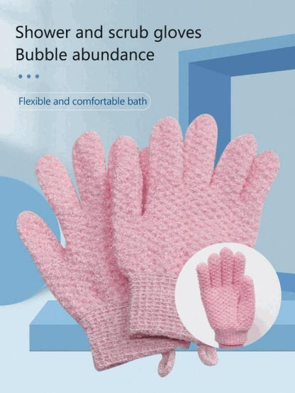 LuxScrub Five-Finger Bath Gloves: Ultimate Exfoliation