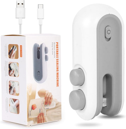 SealMaster Mini: 2-in-1 USB Rechargeable Heat Sealer & Cutter