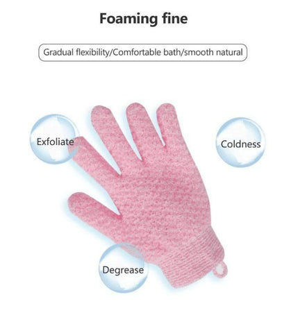 LuxScrub Five-Finger Bath Gloves: Ultimate Exfoliation