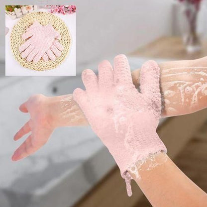 LuxScrub Five-Finger Bath Gloves: Ultimate Exfoliation