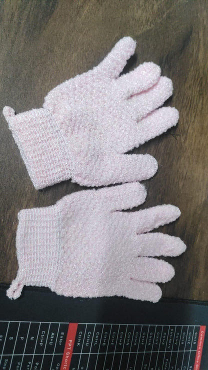 LuxScrub Five-Finger Bath Gloves: Ultimate Exfoliation
