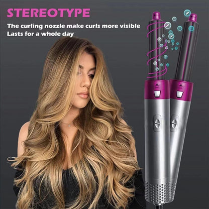 GlamFusion 5-in-1 Hair Styling Tool: Ultimate Hot Air Comb & Curler